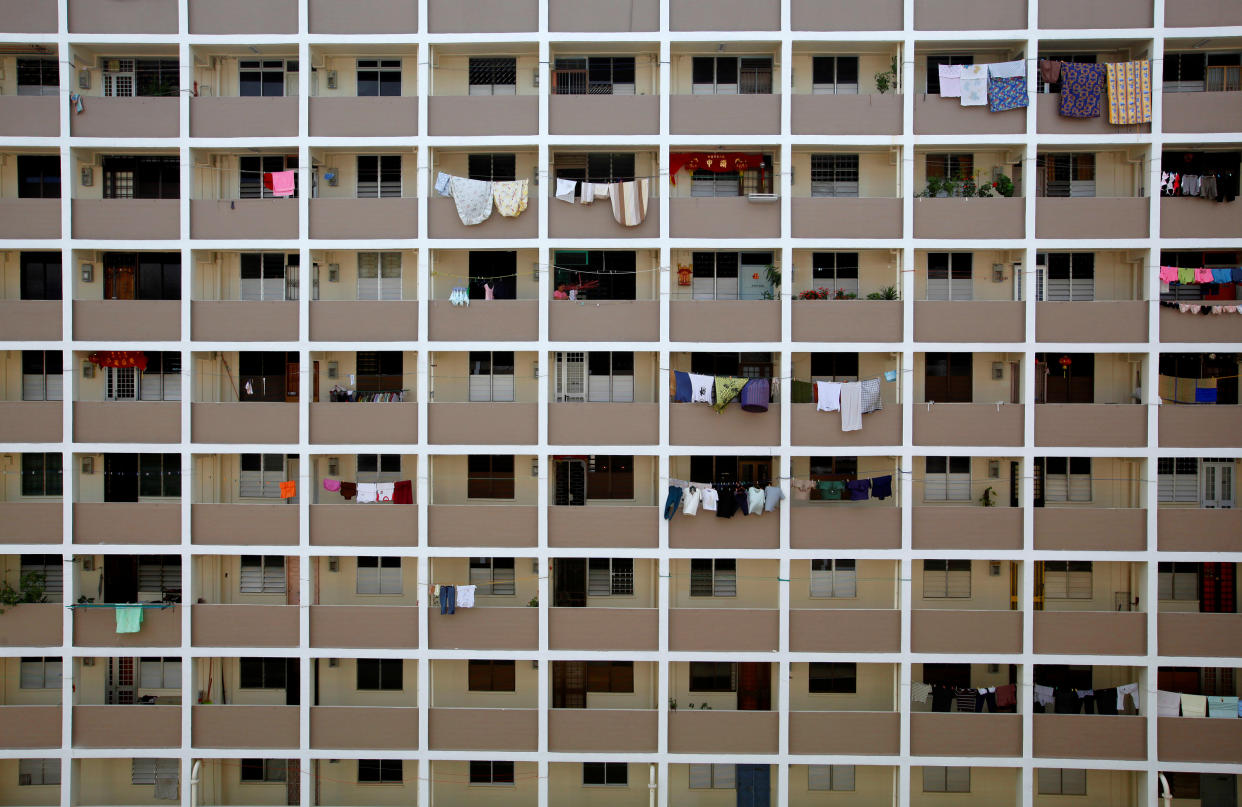 A HDB flat at a residential area in Singapore. 