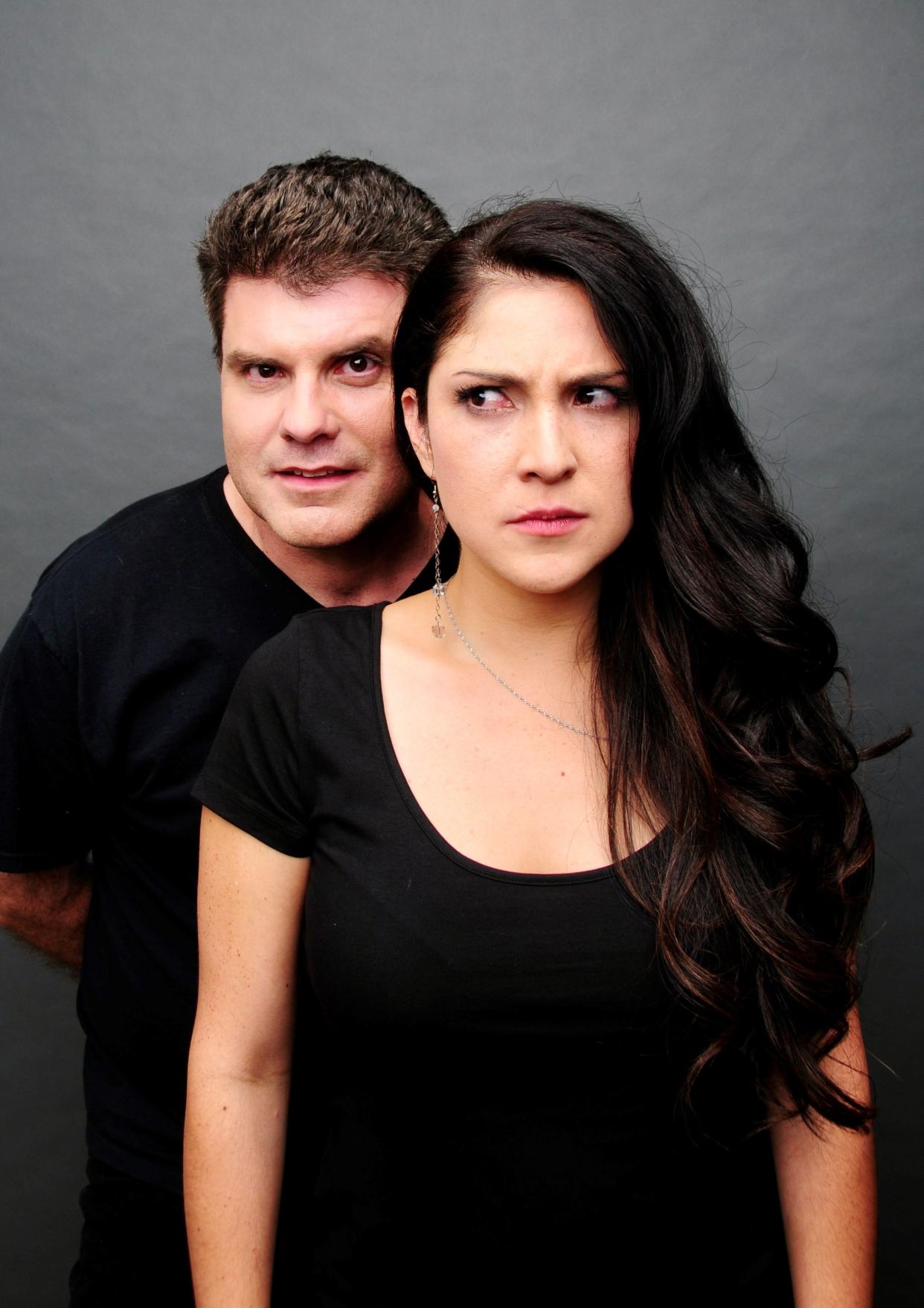 Publicity shot of 94FM The Fish personalities Doug Griffin and Jaci Velasquez around 2015