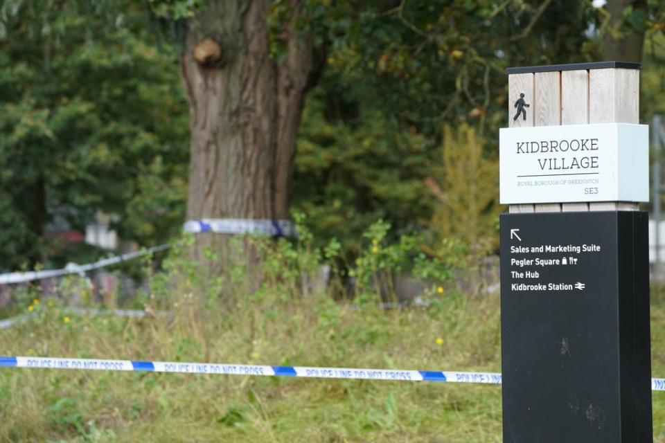 Police tape in Cator Park (Ian West/PA) (PA Wire)