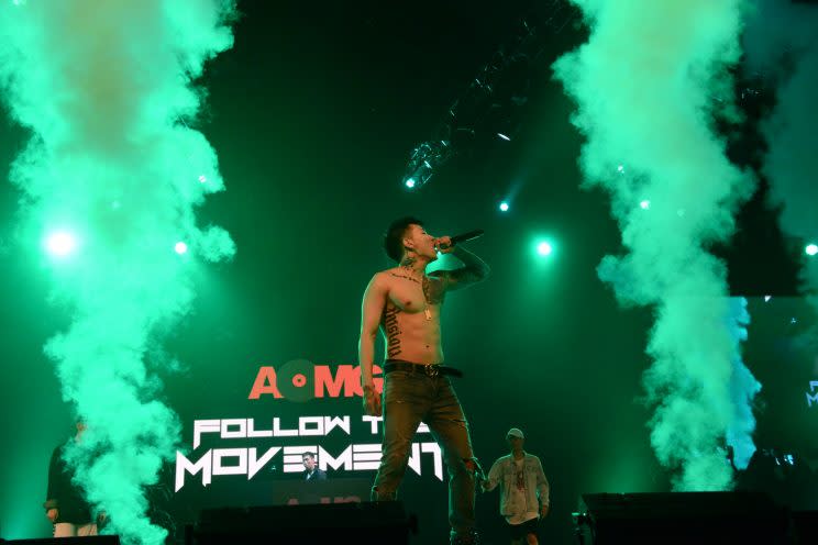 Jay Park performing at AOMG 'Follow The Movement' concert in Singapore (Photo: Launch Group)