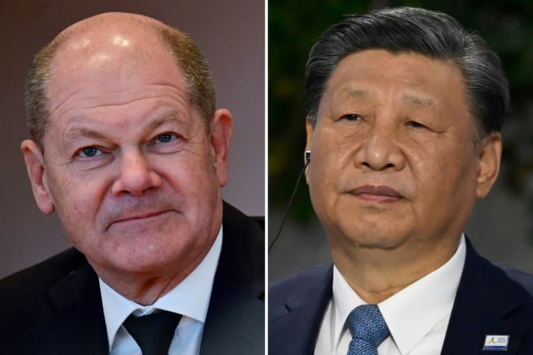 Bei seinem Treffen mit dem chinesischen Präsidenten Xi Jinping hat Bundeskanzler Olaf Scholz (SPD) im Zusammenhang mit dem andauernden russischen Angriffskrieg auf die Ukraine von Schäden für die "gesamte internationale Ordnung" gewarnt. (John MACDOUGALL)