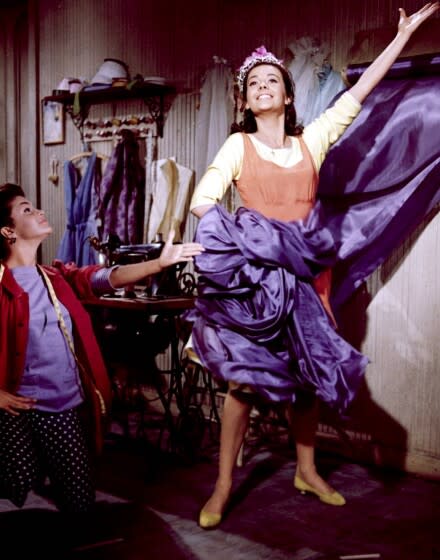 Actress Natalie Wood in the "I Feel Pretty" scene from the movie "West Side Story"