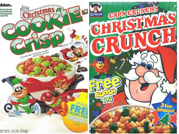 Cap'n Crunch's Christmas Crunch and Cookie Crisp