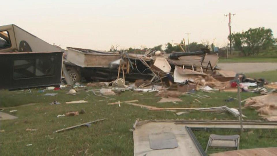 What remains of Frank Soltysiak's home / Credit: CBS News Texas