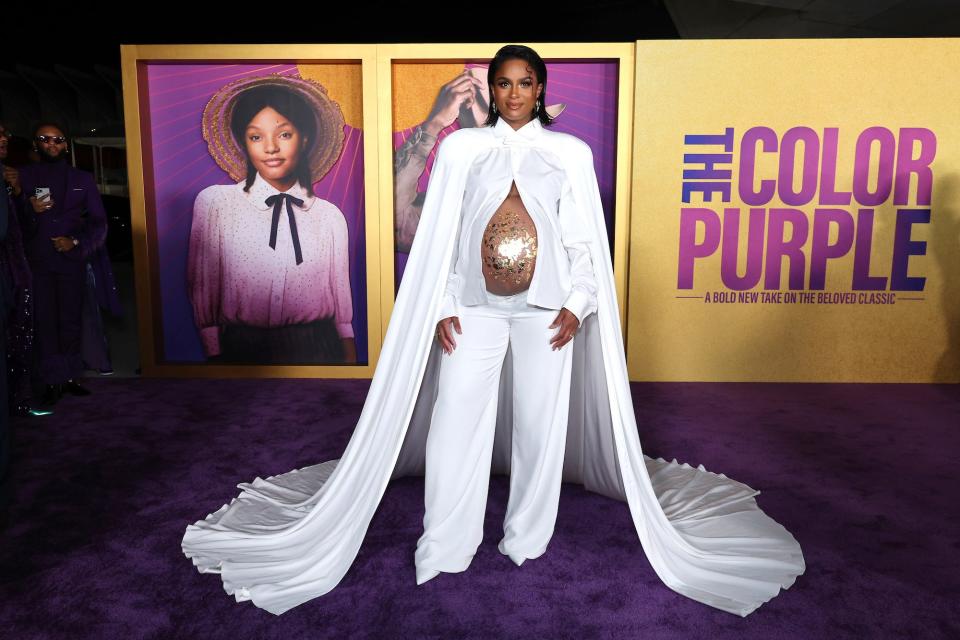 Ciara attends "The Color Purple" premiere in Los Angeles, California, on December 6, 2023.