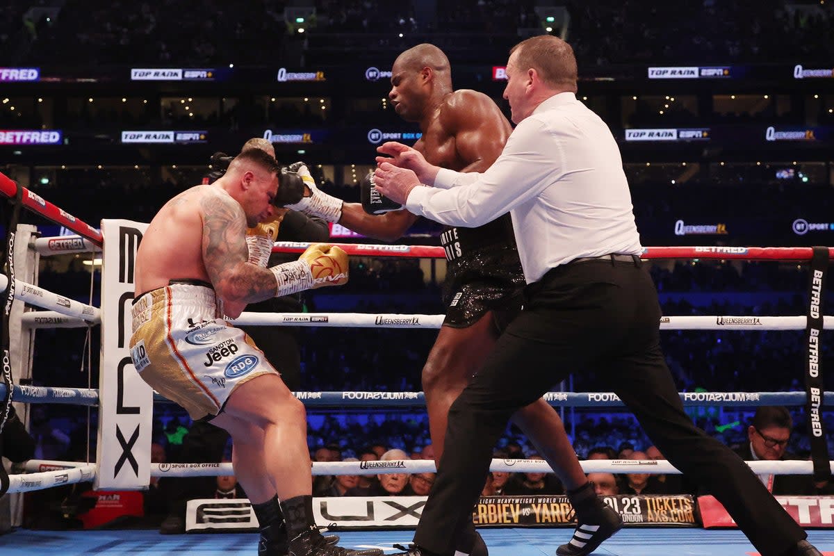 Dynamite finish: Daniel Dubois defied injury to blitz Kevin Lerena in the third round  (Getty Images)