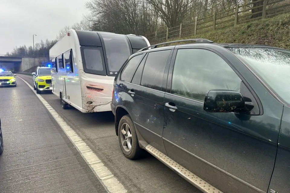 Police tracked the BMW, which was travelling south on the A1 <i>(Image: North Yorkshire Police)</i>