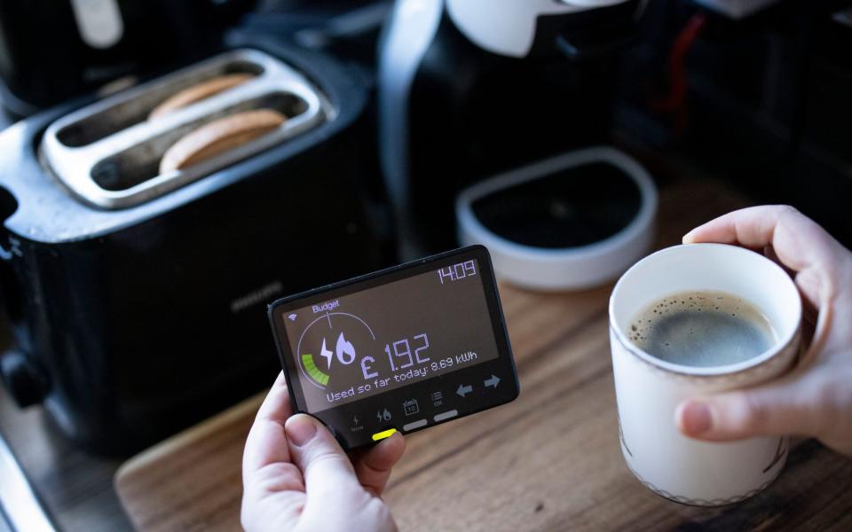 A smart energy meter, used to monitor gas and electricity use, at a home in London - TOLGA AKMEN/EPA-EFE/Shutterstock