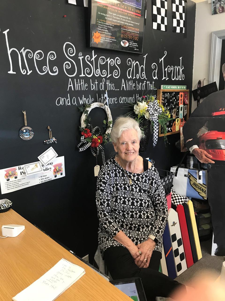Marie Hall, owner of Three Sisters and a Trunk in Speedway