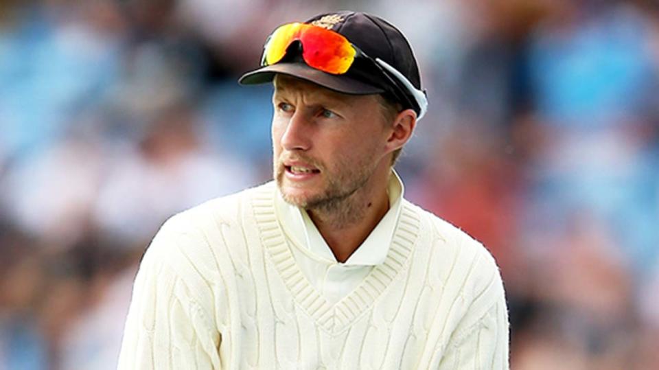 Joe Root (pictured) looking on during a Test match.