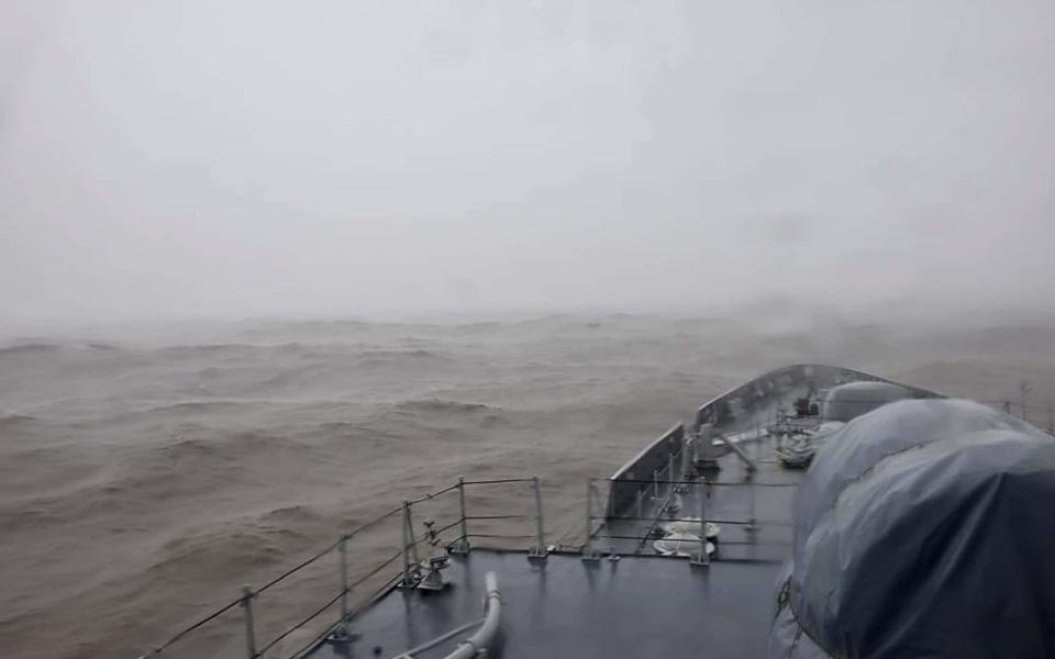 Indian Navy conduct search and rescue operation after barge adrift off Mumbai, India  - INDIAN NAVY HANDOUT/EPA-EFE/Shutterstock 