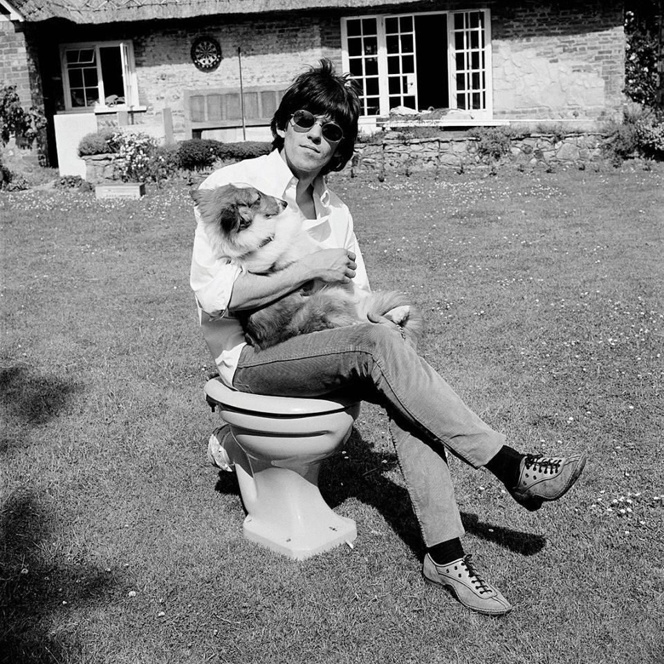 Keith Richards in his garden in West Sussex -  Gered Mankowitz