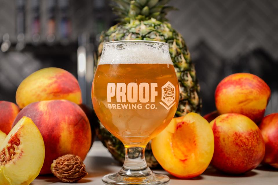 Peach Apricot Pineapple La La Land West Coast IPA: Proof is celebrating its 12th anniversary with a dozen beers on Feb. 24, 2024.