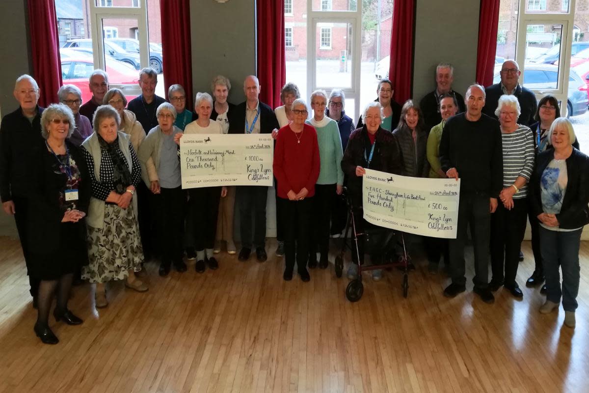 £1,500 donation from Kings Lynn Oddfellows aids Norfolk charities <i>(Image: Submitted)</i>