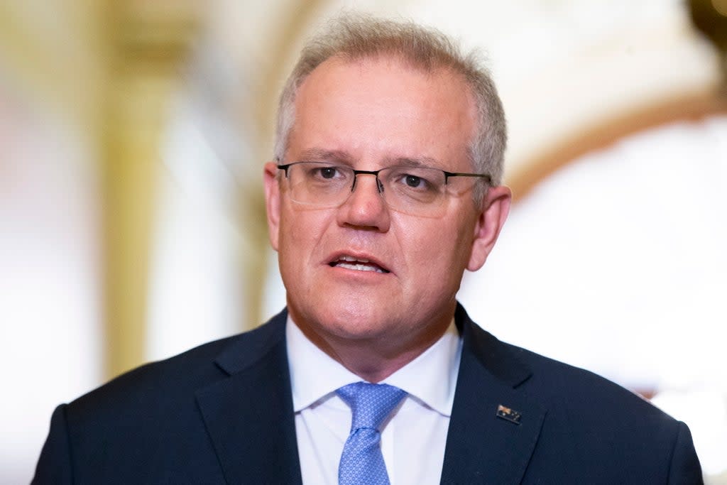 File image: Scott Morrison says he would rather focus on the Covid situation in Australia  (EPA)