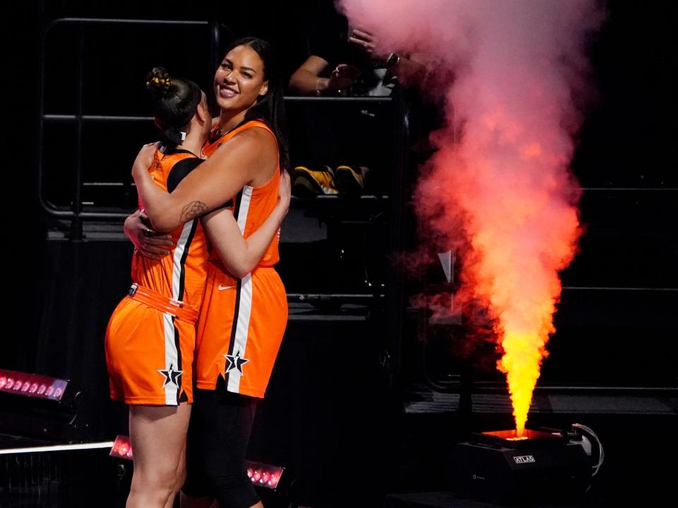 Liz Cambage at the 2021 WNBA All-Star Game.