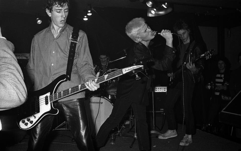 Billy Idol, centre, with Generation X bandmates Tony James, left, and Bob Andrews, right, in 1976 - Erica Echenberg/Redferns