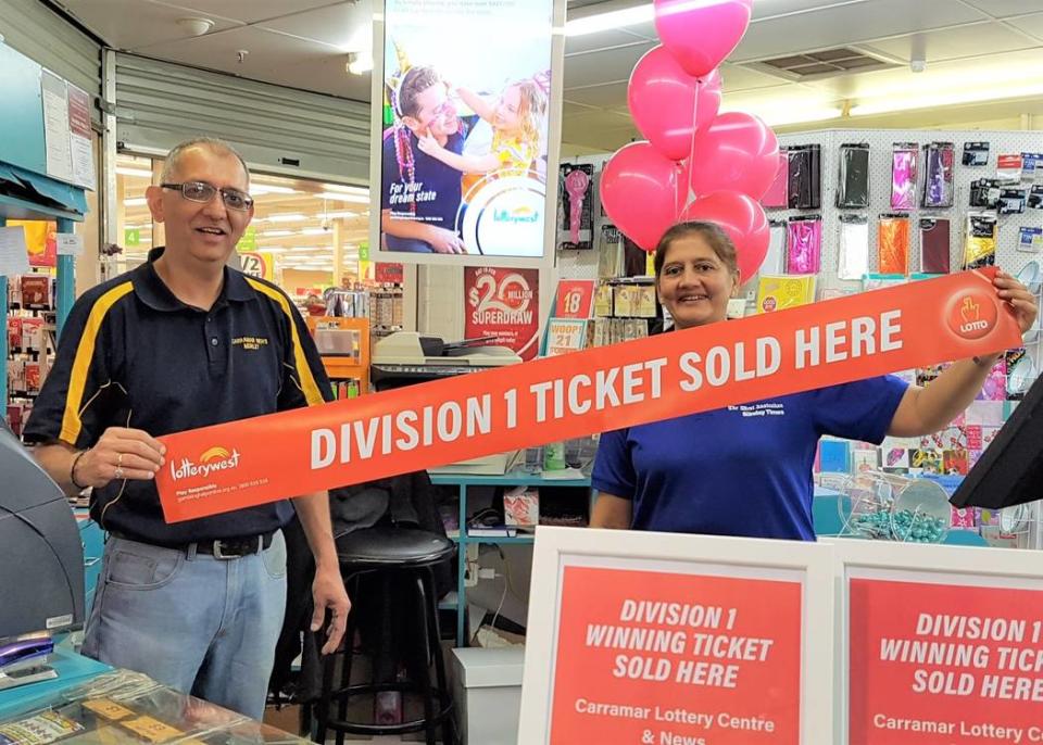 The  Carramar Lottery Centre and News in Morley Western Australia, has sold two winning tickets this year. Source: Lotterywest