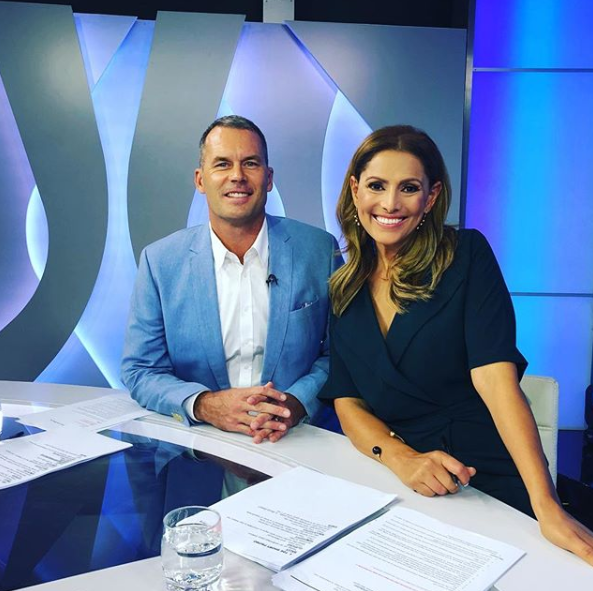 Tom hosts The Daily Edition alongside Sally Obermeder. Source: Instagram/tomwilliams70