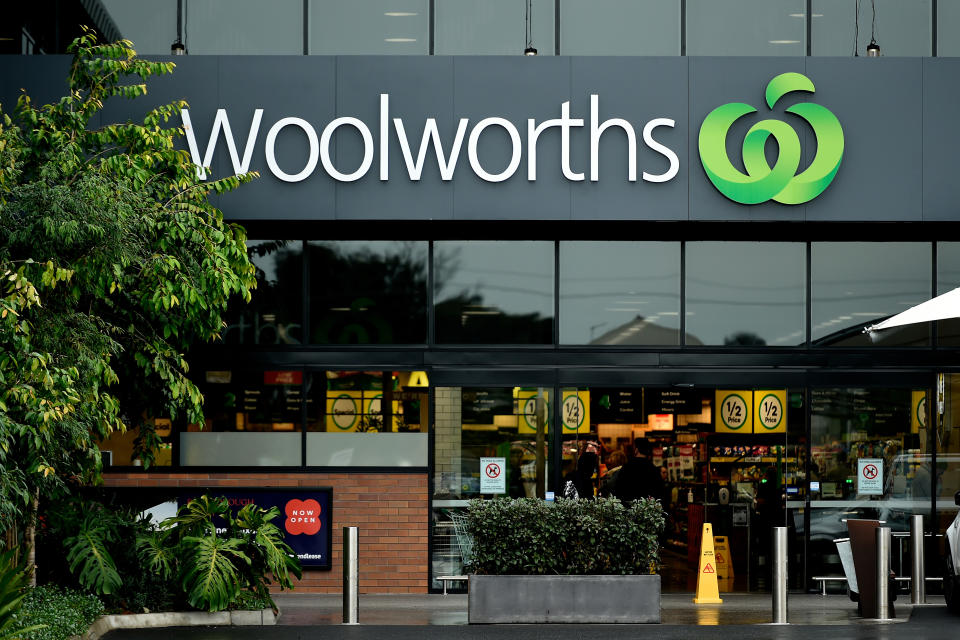 A general view is seen of a Woolworths store in Brisbane, Friday, June 25, 2021. 