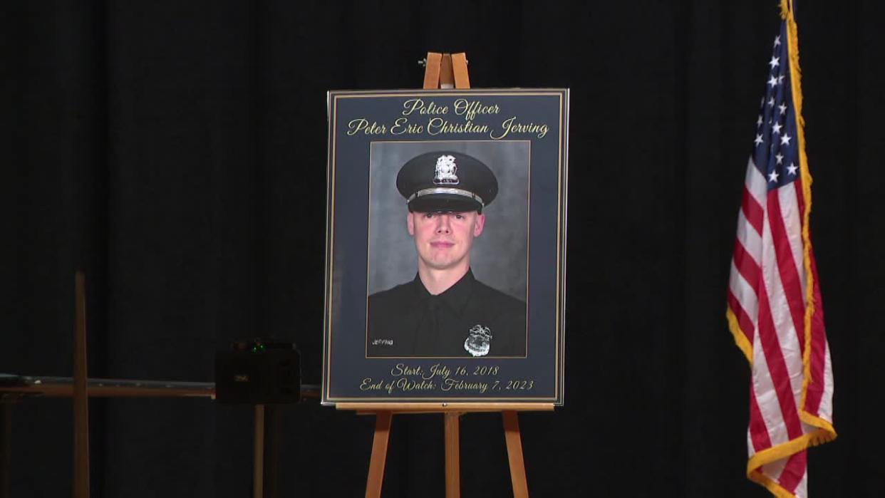 <div>Officer Peter Jerving honored at the Merit Awards Ceremony</div>