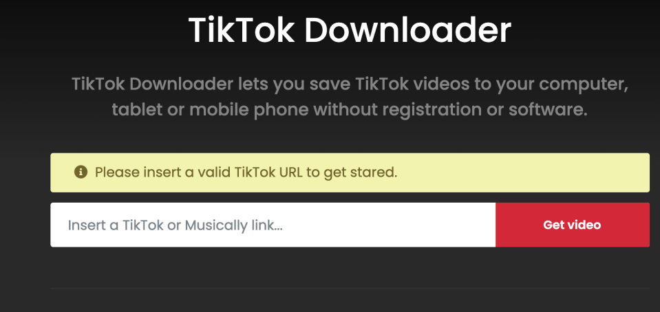 Use TikTok Downloader to remove the watermark from videos you download.