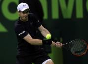 Tennis - Qatar Open - Men's Singles - Andy Murray of Britain v Nicolas Almagro of Spain - Doha, Qatar - 5/1/2017 - Murray in action. REUTERS/Ibraheem Al Omari