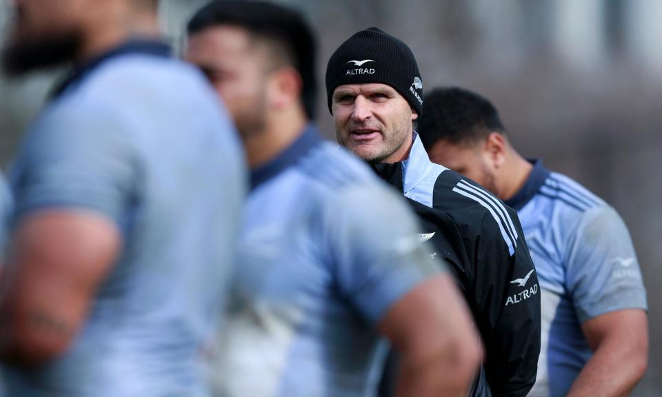 <span>Scott Robertson coached the Crusaders to seven successive Super Rugby titles and has ‘done his time’, according to his assistant, Leon MacDonald.</span><span>Photograph: Hagen Hopkins/Getty Images</span>