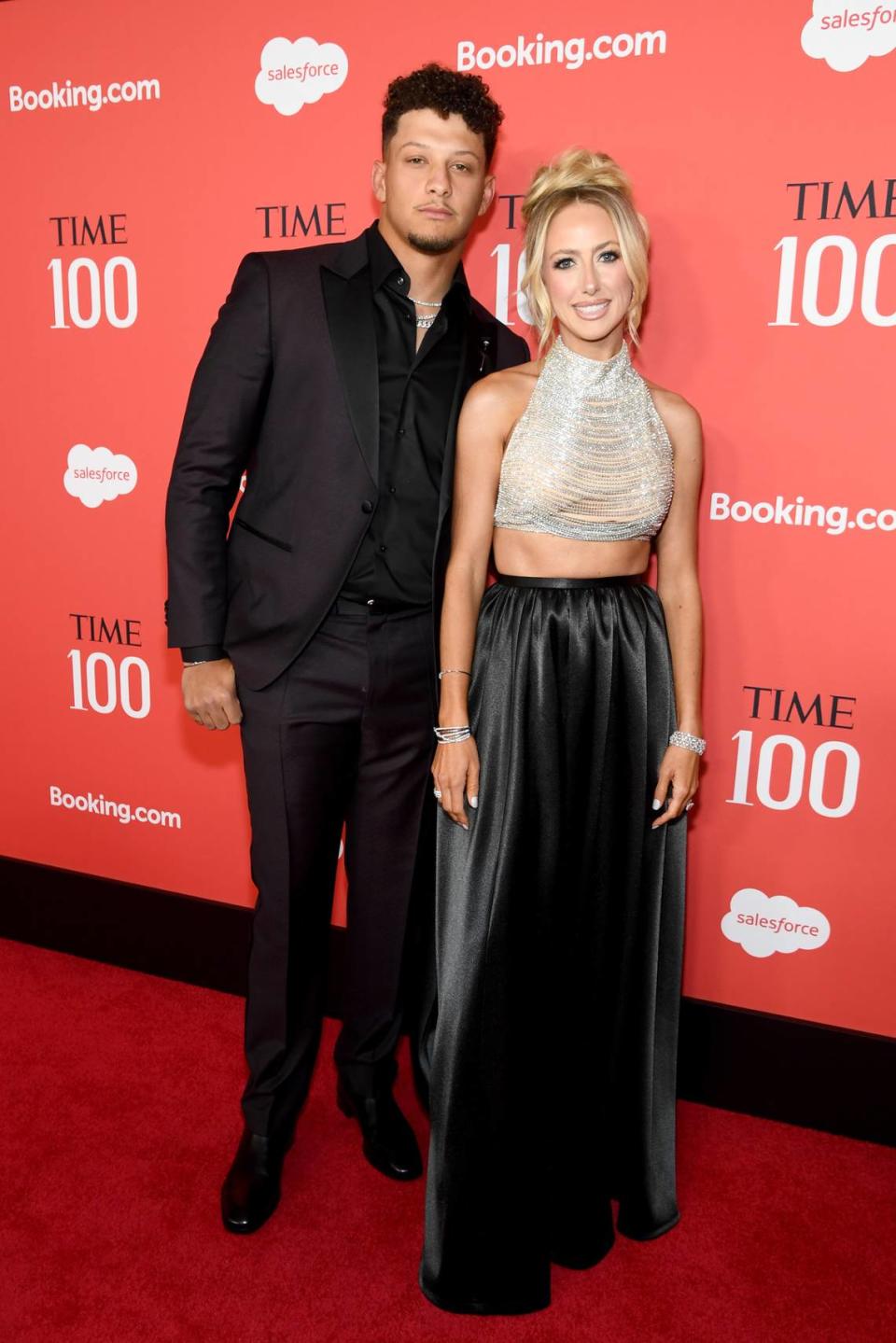 Patrick Mahomes and Brittany Mahomes attend the 2024 TIME 100 Gala at Jazz at Lincoln Center on April 25, 2024 in New York City.