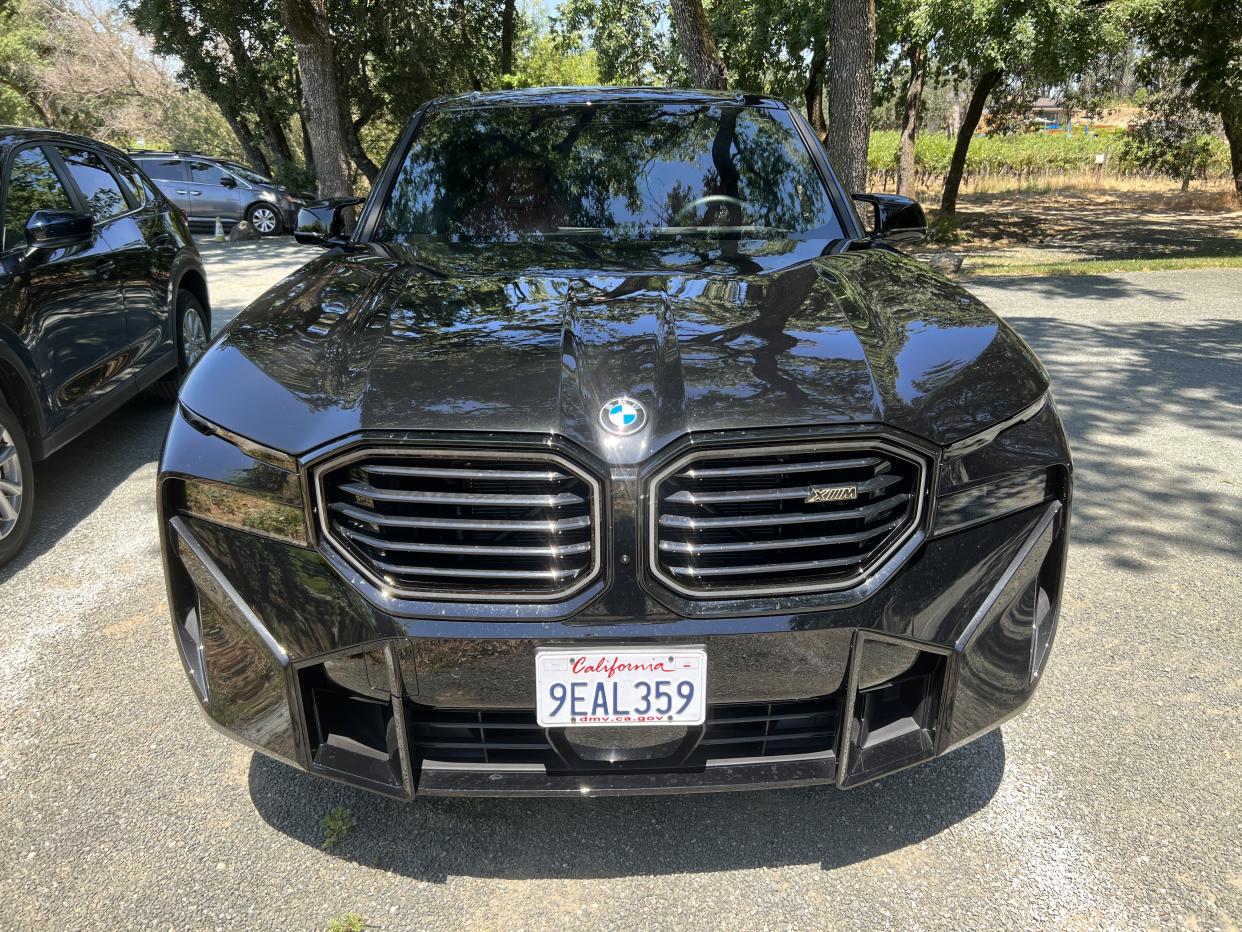 The BMW XM SAV viewed from the front.