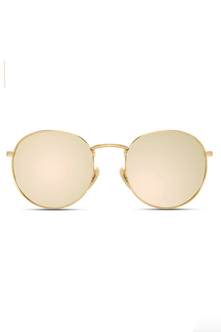 4) Reflective Lens Round Trendy Sunglasses