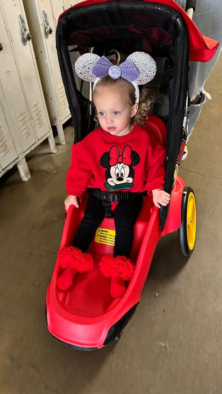 Patrick Mahomes Poses with Newborn Son Bronze, Mickey, and Minnie Mouse During Disneyland Visit: 'Hello World'