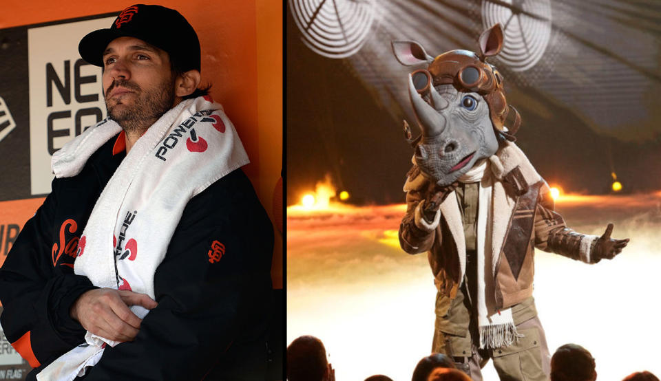 Barry Zito was revealed as The Rhino on "The Masked Singer." (Getty Images)