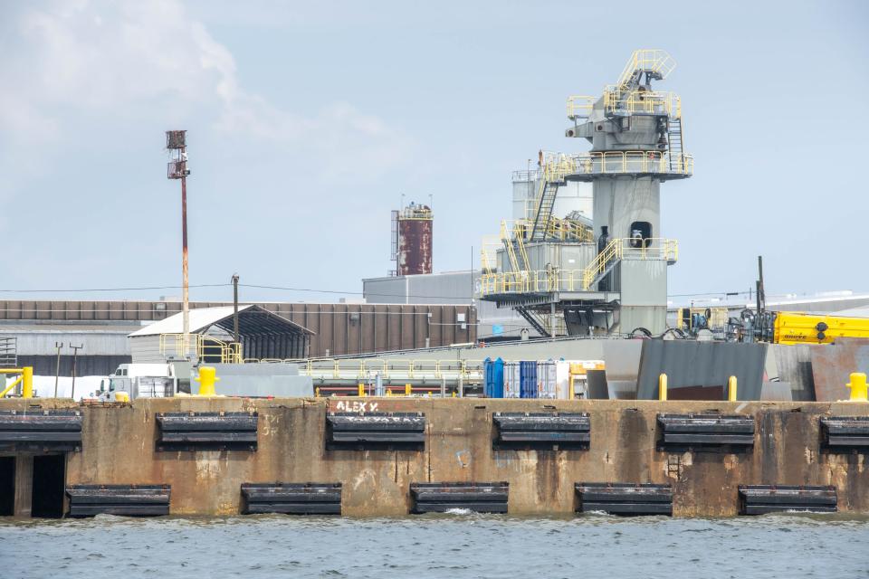 Pensacola is seeking $53 million from Triumph Gulf Coast to implement its vision for the port. The city's application for Triumph calls for improving infrastructure such as ship berths, roads and cargo facilities, as well as moving the port's security perimeter.