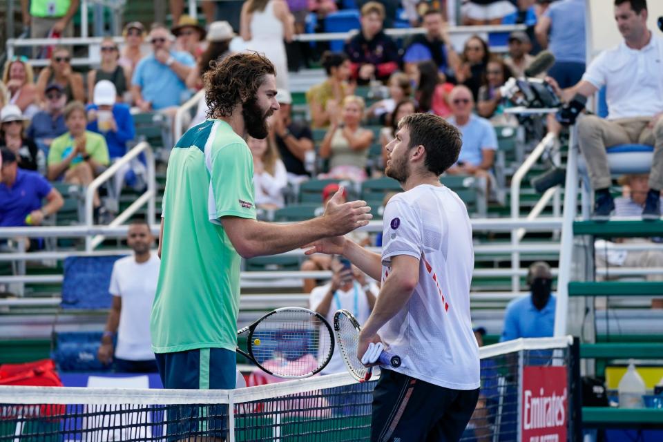 Cameron Norrie (right) shakes hands with Reilly Opelka after his victory in the finals of the 2022 Delray Beach Open. This seasons event will be Feb. 10 to 19 and as always will feature top-ranked tennis and stars as well as multiple side events including a Ladies Luncheon, a Beer and Wine Tasting event and more.

The event is Feb. 10 to 19