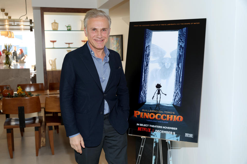 LOS ANGELES, CALIFORNIA - NOVEMBER 06: Christoph Waltz attends Netflix's Guillermo del Toro's Pinocchio Los Angeles Tastemaker Screening at ROSS HOUSE on November 06, 2022 in Los Angeles, California. (Photo by Rich Polk/Getty Images for Netflix)