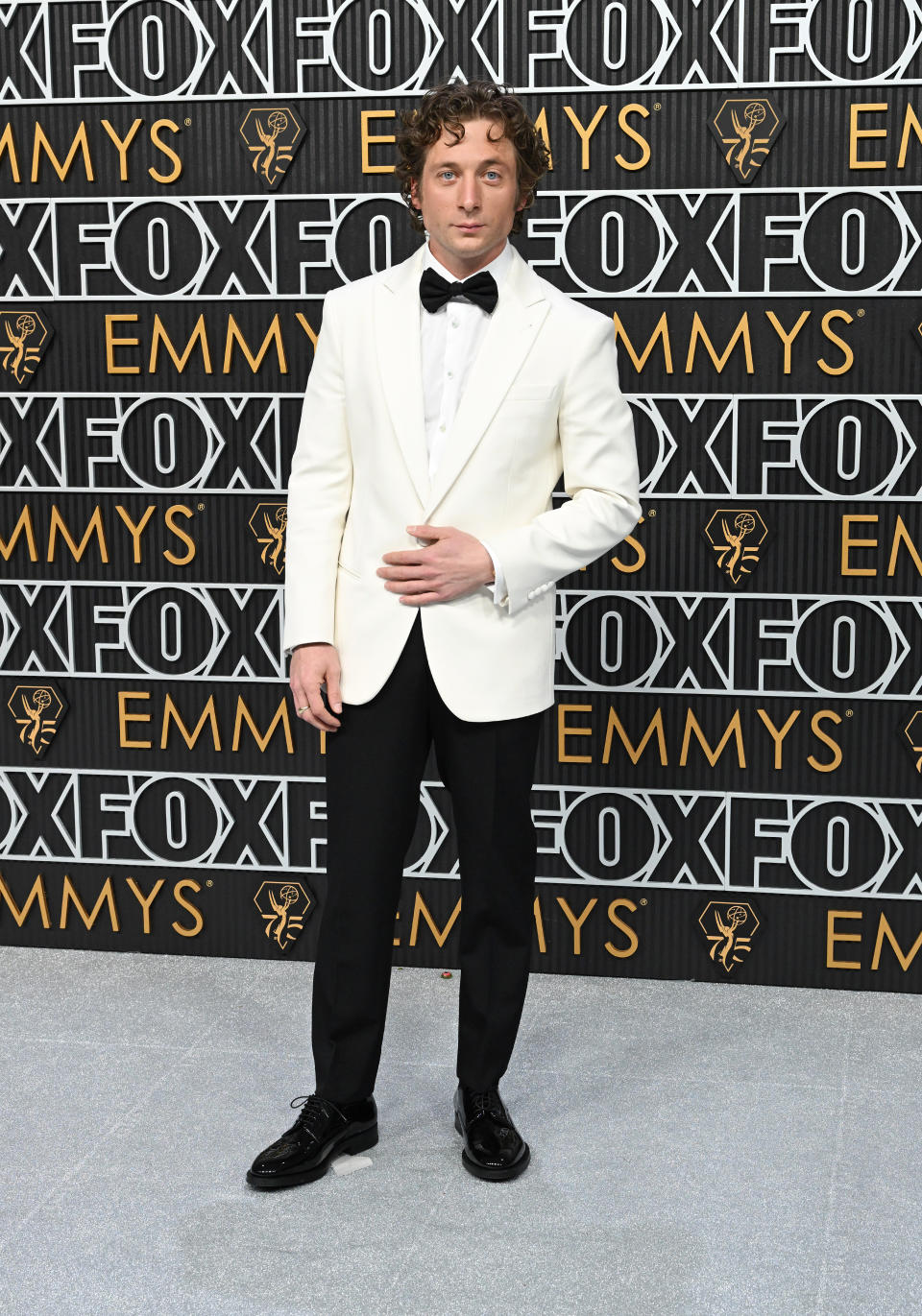 Jeremy Allen White at the 75th Emmy Awards on Jan. 15, 2024 in Los Angeles. (Photo by Gilbert Flores/Variety via Getty Images)