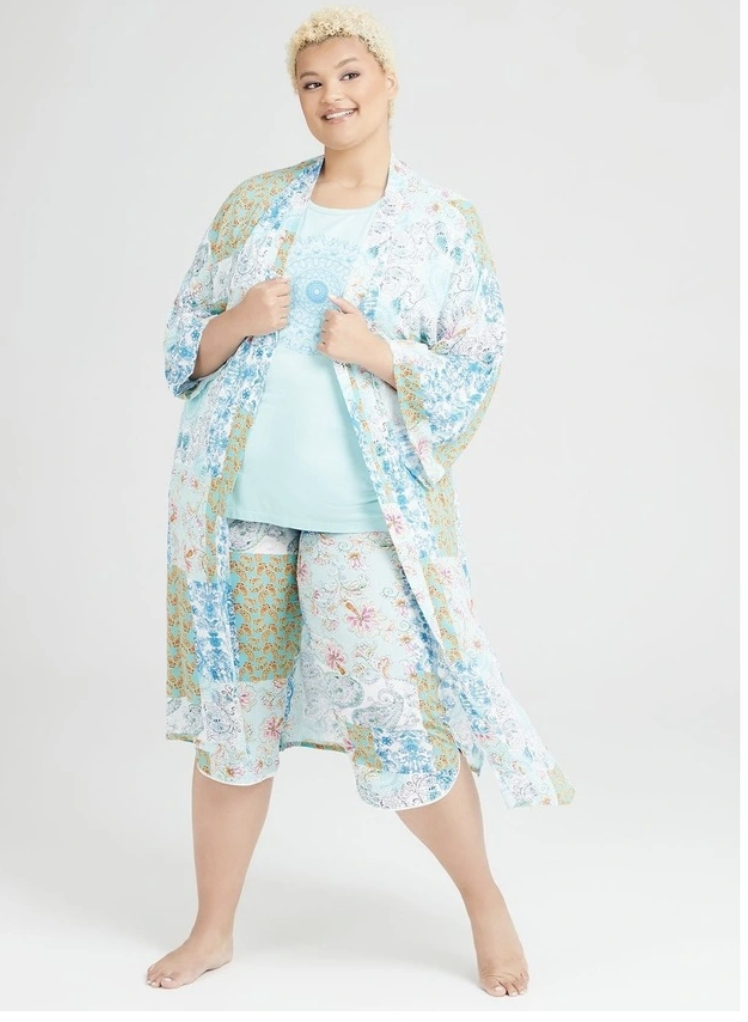 Taking Shape Natural Patchwork Print Robe Print. Was $139.95, now $79