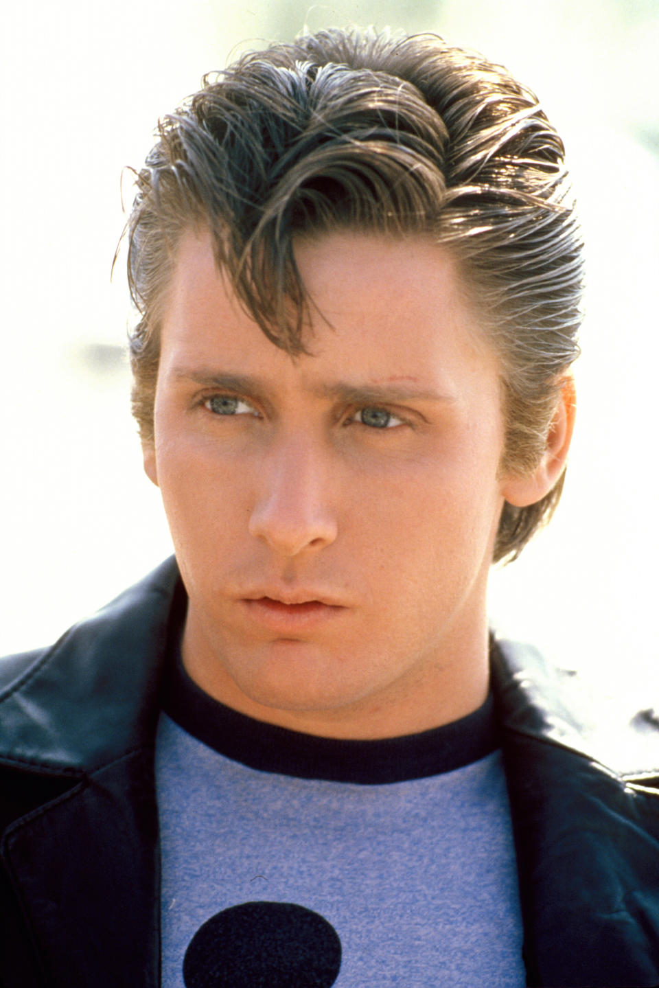 Emilio Estevez on the set of The Outsiders