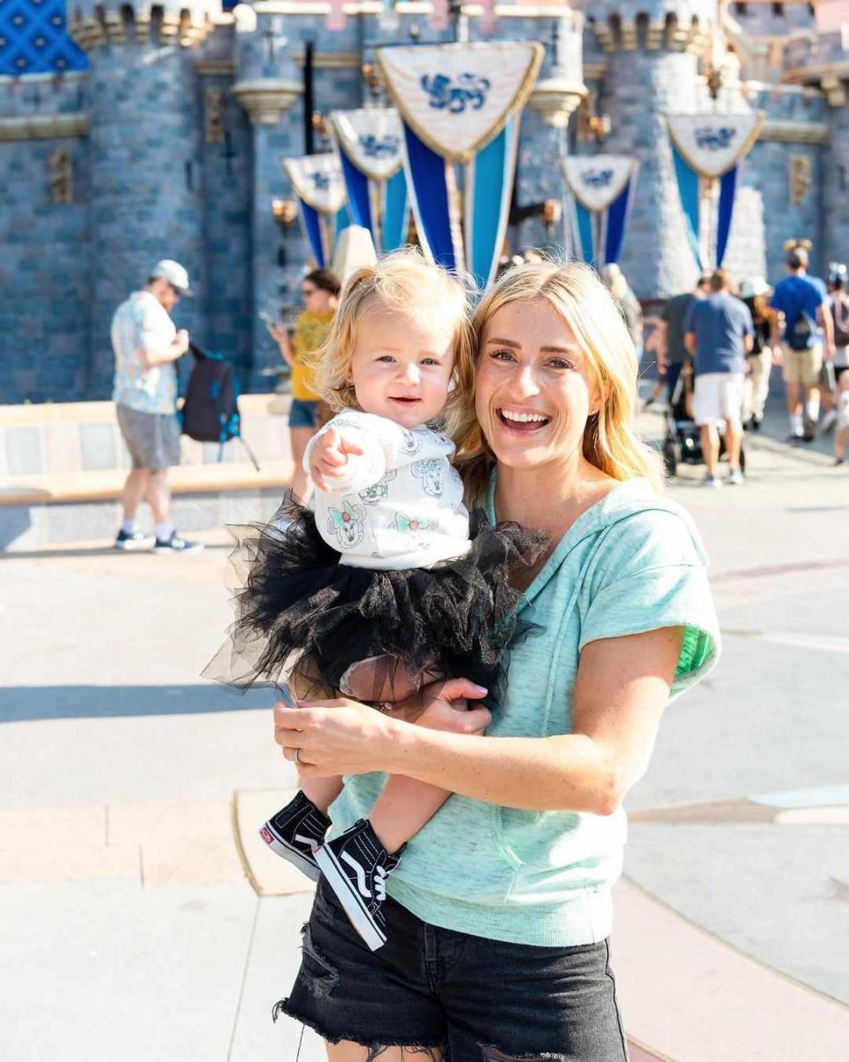 <p>The star of HGTV's <em>Help! I Wrecked My House</em> brought her daughter Hazel, 1, to Disneyland in California for the first time ever!</p> <p>"Seeing this magical place through her eyes was something I'll truly never forget," <a href="https://www.instagram.com/p/CSvLKg1FRCB/" rel="nofollow noopener" target="_blank" data-ylk="slk:wrote;elm:context_link;itc:0;sec:content-canvas" class="link ">wrote</a> the home designer. "She's said 'Minnie Mouse' about 139482398 times and I'm never going to get sick of it."</p>