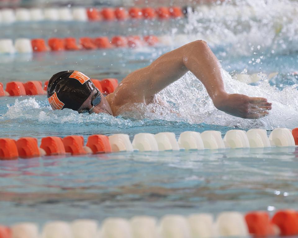 Brighton's John McHugh had four all-state swims in the state Division 1 meet at Calvin University.