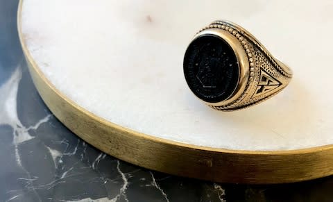 Anna Sheffield's mother's graduation signet ring