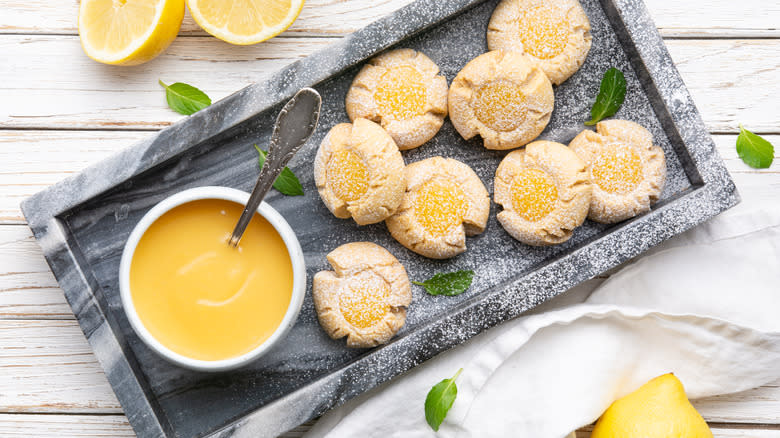 lemon thumbprint cookies