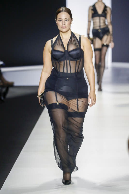 Ashley Graham walks the runway during the Dolce Gabbana Ready to Wear Spring Summer 2024 fashion show as part of the Milan Fashion Week on September 23, 2023 in Milan, Italy. (Photo by Victor VIRGILE/Gamma-Rapho via Getty Images)<p>Victor VIRGILE/Getty Images</p>