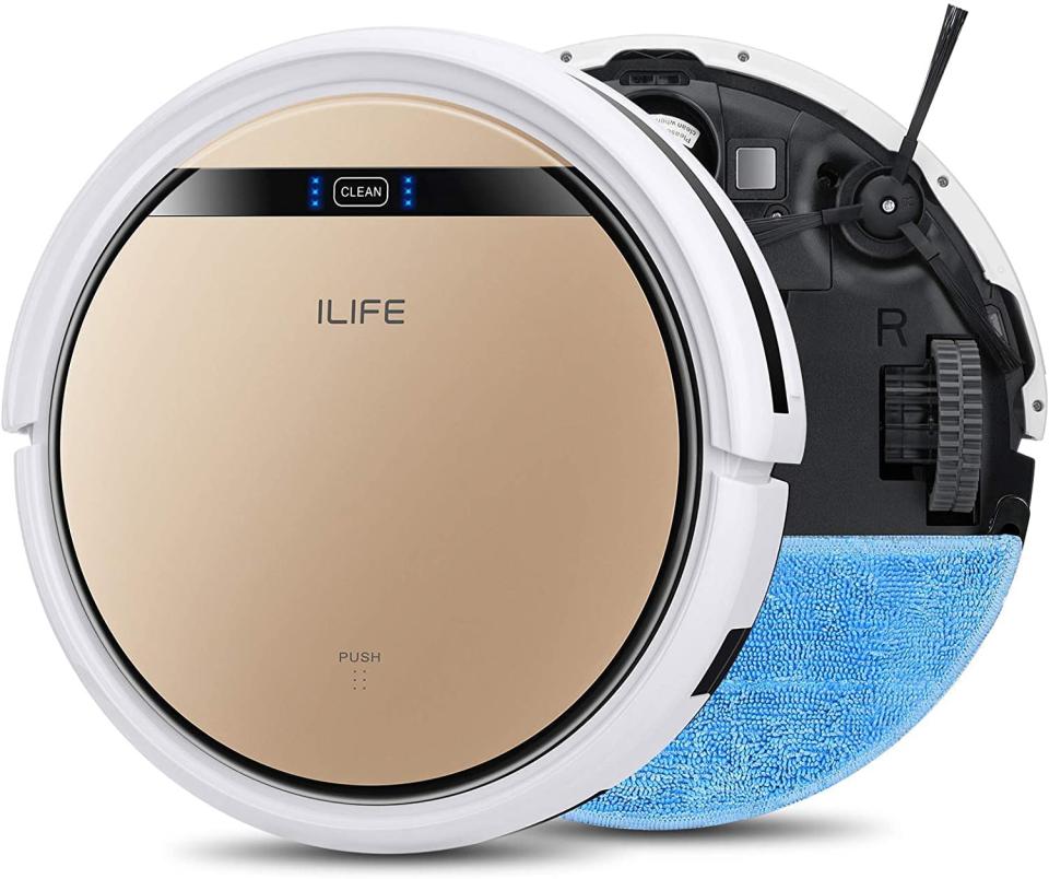 Save $110 on the ILIFE V5s Pro, 2-in-1 Robot Vacuum and Mop. Image via Amazon.
