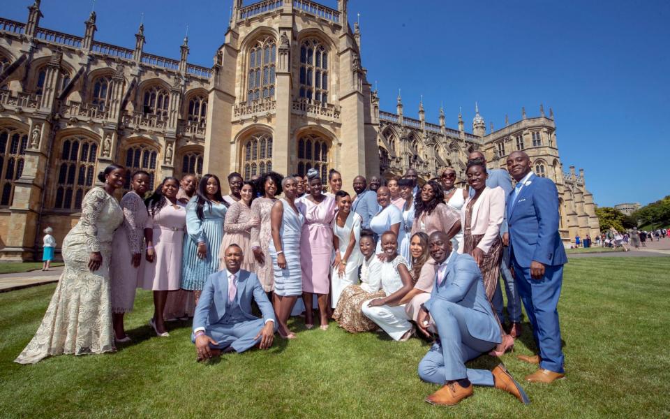 The Kingdom Choir outside St.George's Chapel in Windsor - PA