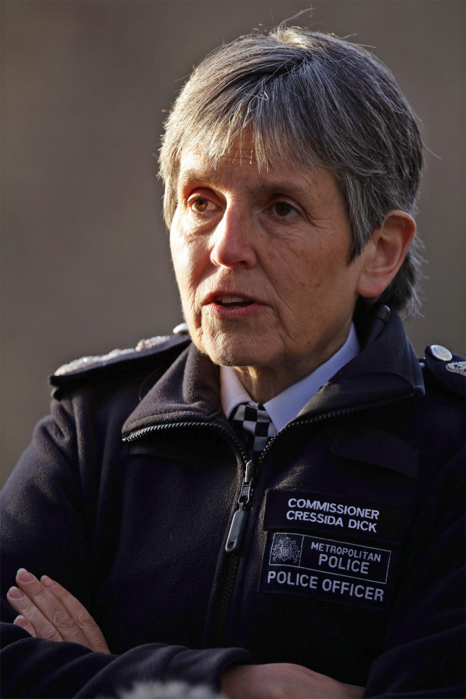 Metropolitan Police Commissioner Cressida Dick attending a raid at an address in Islington, in north London, by the Metropolitan Police flying squad, investigating a high value jewellery burglary. (Photo by Yui Mok/PA Images via Getty Images)