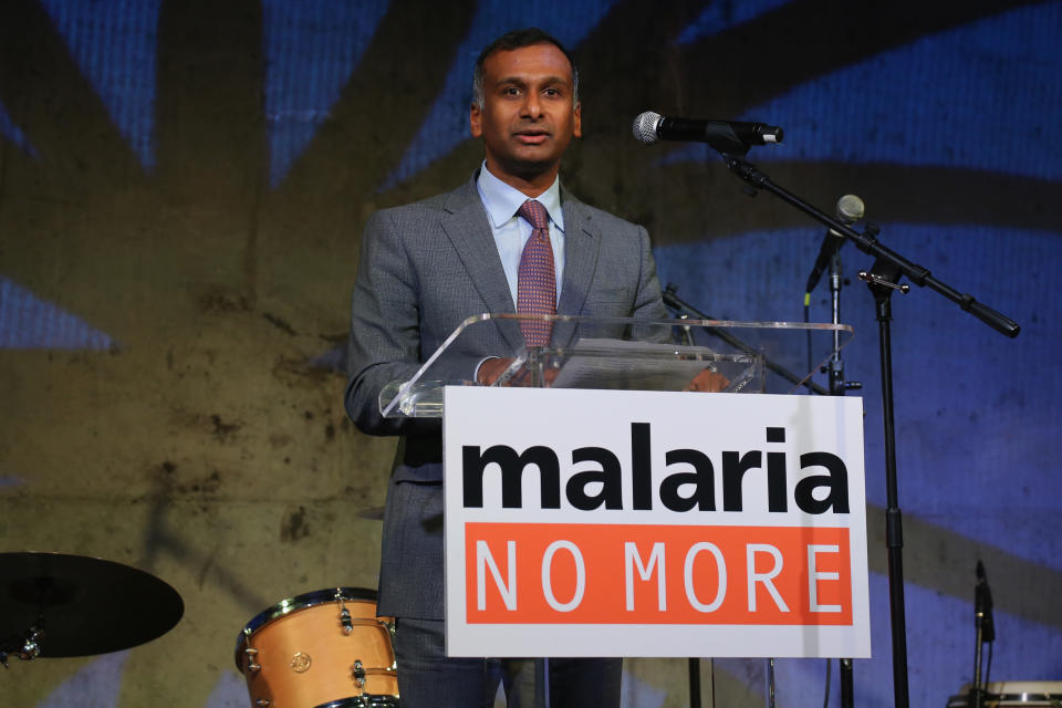 NEW YORK, NY - NOVEMBER 13:  Namal Nawana, CEO of Alere speaks onstage at the Malaria No More 2014 International Honors Gala Benefit on November 13, 2014 in New York City.  (Photo by Neilson Barnard/Getty Images for Malaria No More)