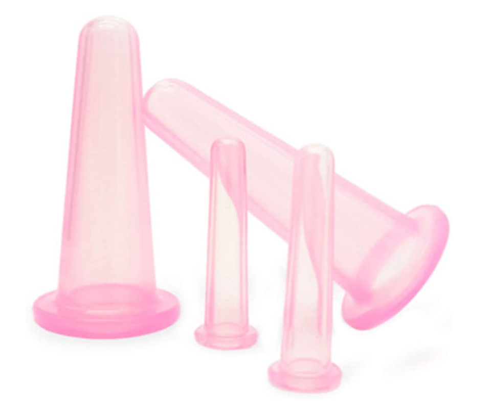 These durable silicone facial cups are also available in white. 