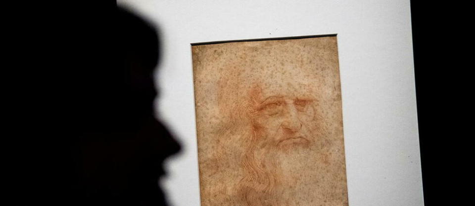 L'autoportrait de Léonard de Vinci (env. 1510).   - Credit:MARCO BERTORELLO / AFP